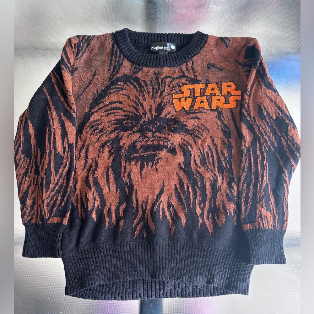 Kids Star Wars Chewbacca Black and Brown Sweater NEW